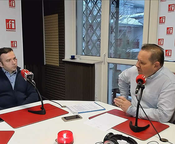 Florin Constantin şi Cătălin Lenta in studioul RFI 