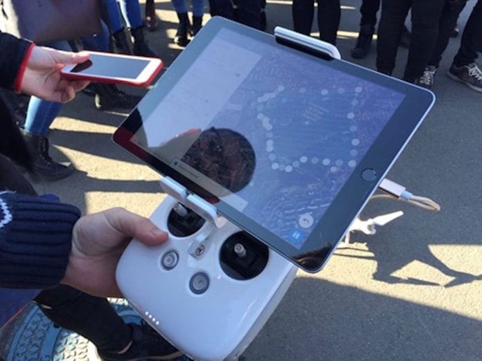 Panou de control al unei drone agricole
